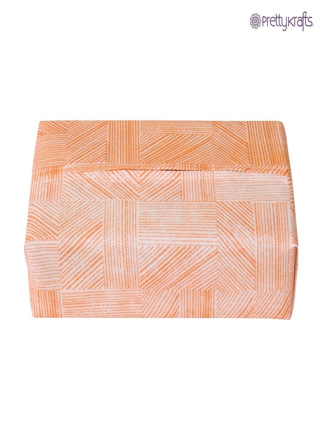PrettyKrafts Tissue Paper Box Cover Rectangular Shape Napkin Holder use for car,Home and Office, (Pack of 2), Jute Orange - Image 2